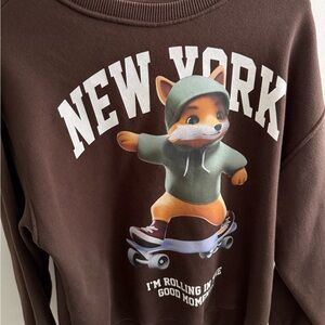 Brown New York Fox Hoodie